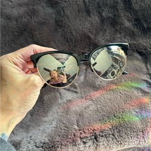 Cat Eye Reflective Lens Sunglasses